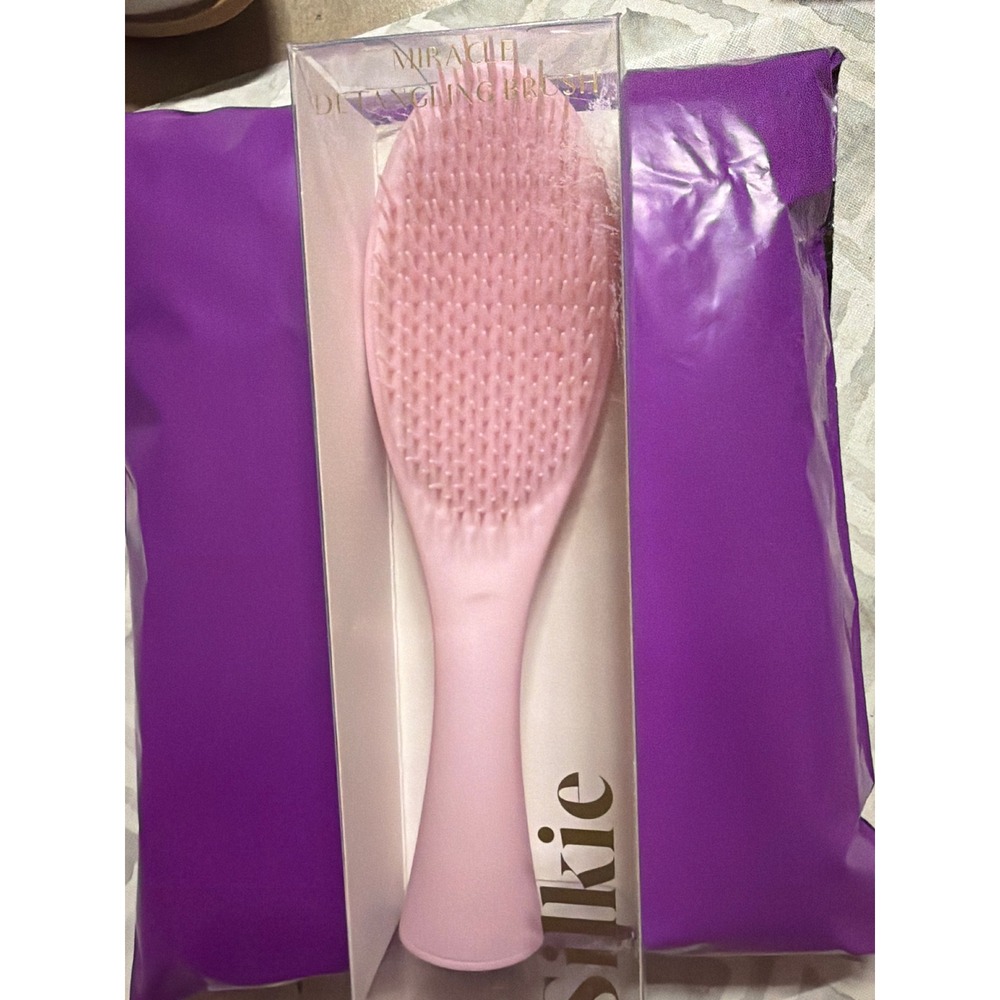 Silkie Miracle Detangling Brush Pastel Pink Hair Tool New in Box